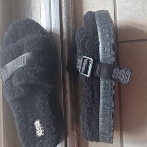 Ugg fur flip flops